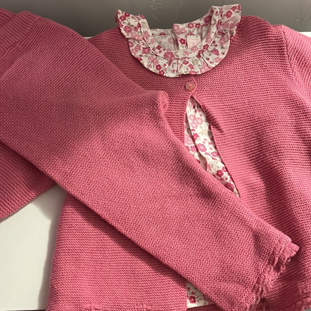 Mayoral newborn baby sweater set 3 piece outfit size 12 months - Picture 2 of 9